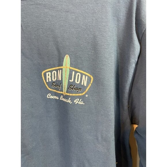 Men Sz M Ron Jon Surf Shop LS Tee NWT Blue Cocoa Beach, Florida It's All About t - Picture 3 of 7